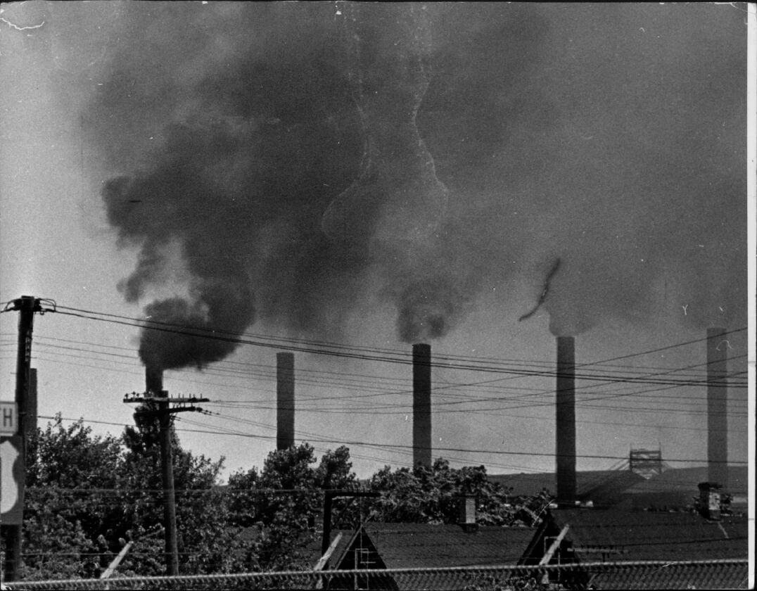 Air pollution in Chicago in 1961. | Sun-Times Library